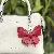 Colorful Leather Butterfly Bag Charm Wholesale Quality Supply - Wine red