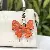 Colorful Leather Butterfly Bag Charm Wholesale Quality Supply - Orange color