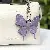 Colorful Leather Butterfly Bag Charm Wholesale Quality Supply - Purple