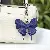Colorful Leather Butterfly Bag Charm Wholesale Quality Supply - Deep sapphire blue