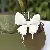 Colorful Leather Butterfly Bag Charm Wholesale Quality Supply - White