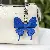 Colorful Leather Butterfly Bag Charm Wholesale Quality Supply - Sapphire