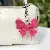 Colorful Leather Butterfly Bag Charm Wholesale Quality Supply - Rose red + pink