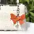 Colorful Leather Butterfly Bag Charm Wholesale Quality Supply - Orange+white