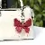 Colorful Leather Butterfly Bag Charm Wholesale Quality Supply - Burgundy + pink