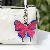 Colorful Leather Butterfly Bag Charm Wholesale Quality Supply - Rose red + blue