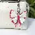Colorful Leather Butterfly Bag Charm Wholesale Quality Supply - White + rose red
