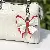 Colorful Leather Butterfly Bag Charm Wholesale Quality Supply - White+red