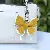 Colorful Leather Butterfly Bag Charm Wholesale Quality Supply - Yellow+white