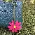 Wholesale Supply Leather Sunflower bag charms for Retailers - Rose red with stitching decoration