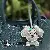 PU Leather Curly Teddy Dog Bag Charm Wholesale Supply - Light gray