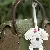 PU Leather Curly Teddy Dog Bag Charm Wholesale Supply - White