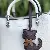 Durable Alloy Cat Bow Charm Supply with Quality Craftsmanship - Dark coffee