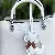 Durable Alloy Cat Bow Charm Supply with Quality Craftsmanship - White