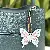 Wholesale Colorful Butterfly Bag Charms with Leather Rope - Light blue+pink
