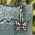 Wholesale Colorful Butterfly Bag Charms with Leather Rope - Black+white
