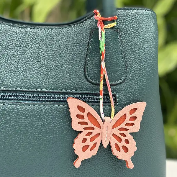 Leather pink + orange,chaincharmsupply.com