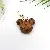 Leather Mickey Head Keychain Wholesale - Premium Cute Quality - Yellow flower