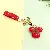 Leather Mickey Head Keychain Wholesale - Premium Cute Quality - Red flower + keychain