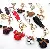 Leather Mickey Head Keychain Wholesale - Premium Cute Quality - Black grid + keychain
