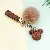Leather Mickey Head Keychain Wholesale - Premium Cute Quality - Yellow flower + keychain + hair ball