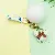 Leather Mickey Head Keychain Wholesale - Premium Cute Quality - White flower + keychain + hair ball