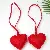 Wholesale Heart-Shaped PU Leather Bag Charms for Retailers - Red-peach heart diameter 7CM, rope length 20Cm