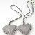 Wholesale Heart-Shaped PU Leather Bag Charms for Retailers - Gray - heart diameter 7CM, rope length 20Cm