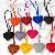 Wholesale Heart-Shaped PU Leather Bag Charms for Retailers - White - heart diameter 7CM, rope length 20Cm