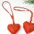 Wholesale Heart-Shaped PU Leather Bag Charms for Retailers - Orange-peach heart diameter 7CM, rope length 20Cm