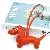 PU Leather Dachshund Bag Charm Wholesale High-Quality Supply - Orange + leather cord
