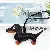 PU Leather Dachshund Bag Charm Wholesale High-Quality Supply - Black + leather cord