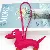 PU Leather Dachshund Bag Charm Wholesale High-Quality Supply - Rose red + leather cord
