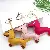 PU Leather Dachshund Bag Charm Wholesale High-Quality Supply - Orange + gold keychain