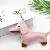 PU Leather Dachshund Bag Charm Wholesale High-Quality Supply - Pink + gold keychain