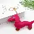 PU Leather Dachshund Bag Charm Wholesale High-Quality Supply - Rose + gold keychain