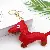 PU Leather Dachshund Bag Charm Wholesale High-Quality Supply - Big red + gold keychain