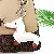 PU Leather Dachshund Bag Charm Wholesale High-Quality Supply - White + silver keychain