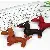 PU Leather Dachshund Bag Charm Wholesale High-Quality Supply - Burgundy + silver keychain