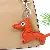 PU Leather Dachshund Bag Charm Wholesale High-Quality Supply - Orange + silver keychain