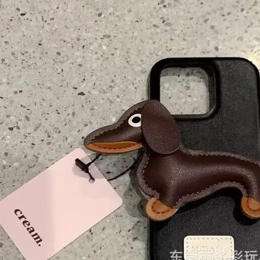 Dark brown dachshund dog without leash and buckle,chaincharmsupply.com