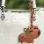 Leather Capibara Keychains Wholesale - Premium Quality Supply - Light brown