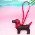 Spot Puppy Bag Charm Supply for Retailers Wholesale - Dark brown