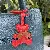 Wholesale Creative Station Bear Bag Charms - Trendy PU Leather - Red