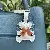 Wholesale Creative Station Bear Bag Charms - Trendy PU Leather - White