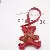 Wholesale Creative Station Bear Bag Charms - Trendy PU Leather - Claret