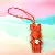 PU Leather Rabbit Charms Wholesale High-Quality Supply - Orange with leather cord