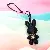 PU Leather Rabbit Charms Wholesale High-Quality Supply - Black with leather cord