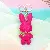 PU Leather Rabbit Charms Wholesale High-Quality Supply - Rose red keychain