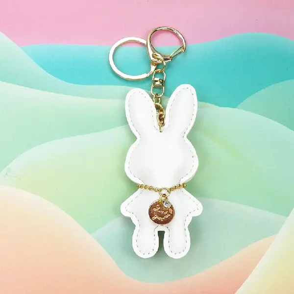 White with keychain,chaincharmsupply.com